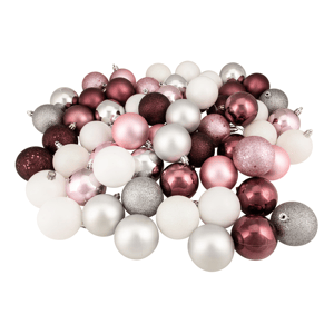 Northlight 60ct. Shatterproof 3-Finish Christmas Ball Ornaments