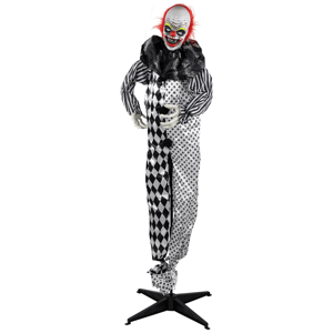 Northlight Animated Glowing Eyes Standing Clown Halloween Decor