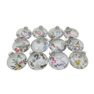 Northlight 12ct. 'The Twelve Days of Christmas' Glass Ornaments