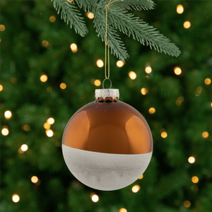 Northlight 4ct. Dual Color Glass Christmas Ball Ornaments