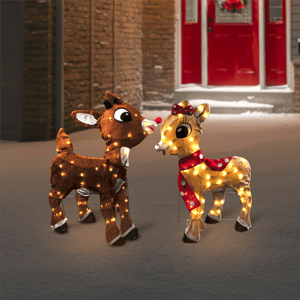 Northlight Lighted Rudolph & Clarice Outdoor Christmas Decor
