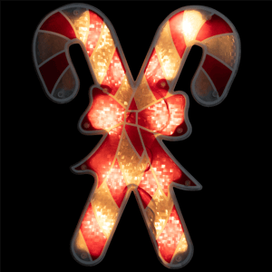 Northlight Candy Cane Christmas Window Silhouette