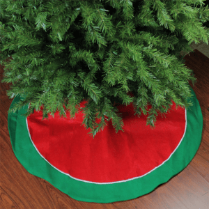 Northlight 48in. Red & Green Traditional Christmas Tree Skirt