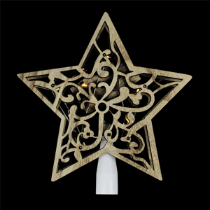 Northlight Lighted Brown Star Christmas Tree Topper