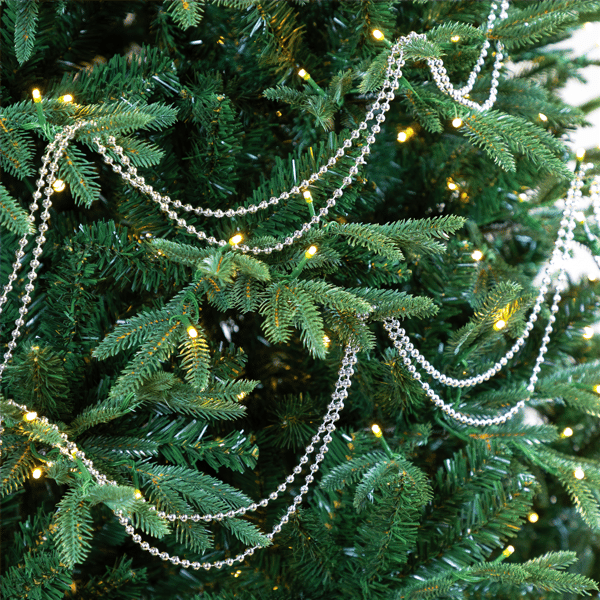 Northlight 15ft. Silver Shiny Beaded Christmas Garland