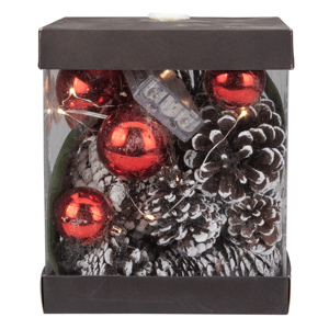 Northlight LED Magnolia Leaf Pinecone & Ball Christmas Ornaments