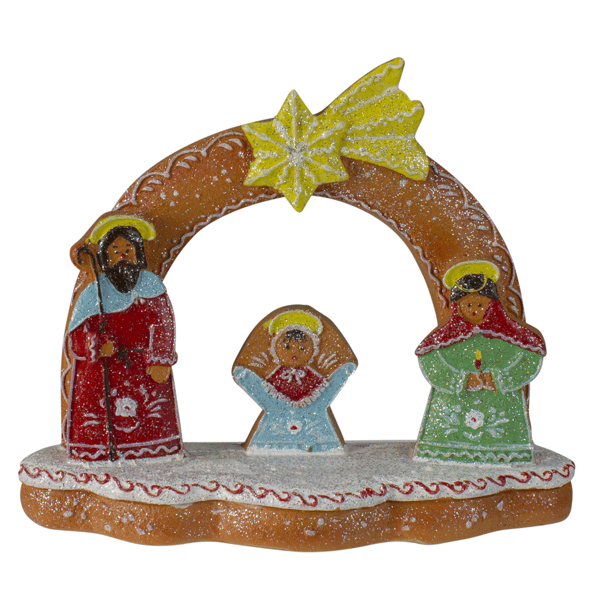 Northlight Gingerbread Holy Family Christmas Nativity Decoration