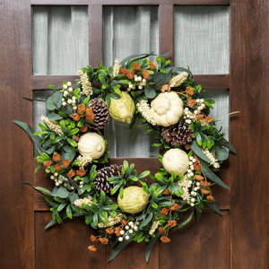 Northlight 24in. Gourds & Foliage Artificial Fall Harvest Wreath alternate view