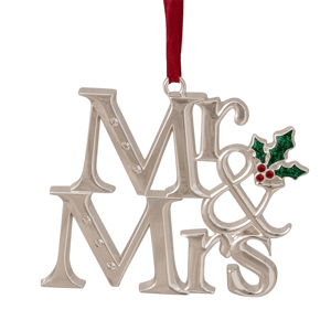 Northlight 3.75in. Silver-Plated Mr and Mrs Christmas Ornament