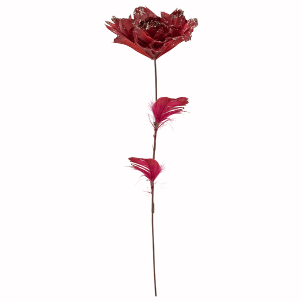 Northlight Red Feather Peony Artificial Christmas Floral Pick