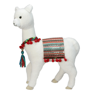 Northlight Plush Bohemian Standing Llama Christmas Figure