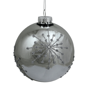 Northlight Silver Glittered Snowflakes Shiny Christmas Ornament