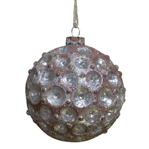 Northlight Silver Textured Glass Christmas Ball Ornament