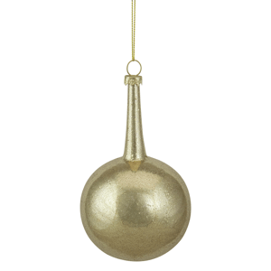 Northlight 5.5in. Gold Glitter Teardrop Ball Christmas Ornament
