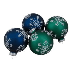 Northlight 4ct. Glittered Snowflakes Christmas Ornaments