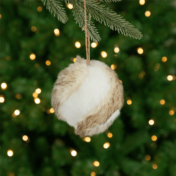 Northlight 3in. Faux Fur Ball Christmas Ornament