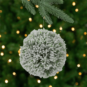 Northlight Frosted Pine Christmas Ball Ornament - 6in.