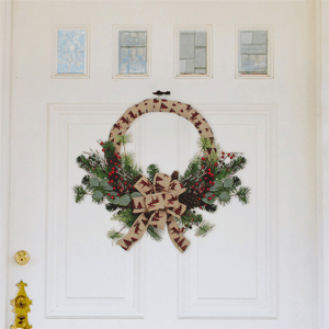 Northlight Winter Foliage & Berries Burlap Christmas Wreath alternate view