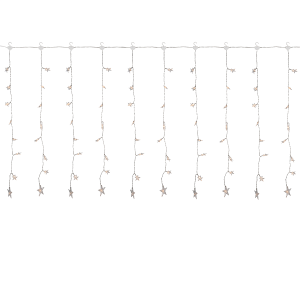 Northlight 7.5ft. Warm White LED Stars Curtain Christmas Lights