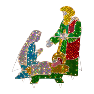 Northlight 3pc. Holographic Christmas Nativity Set Outdoor Decor