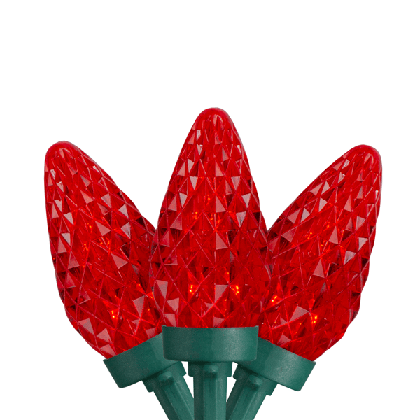 Northlight 20.25ft. Faceted Red LED C9 Christmas Lights