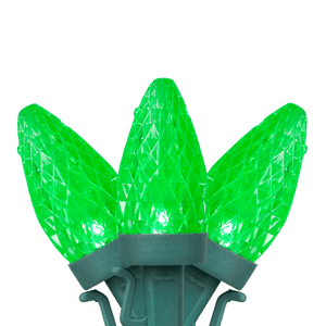 Northlight 20.25ft. Green LED C7 Faceted Christmas Lights