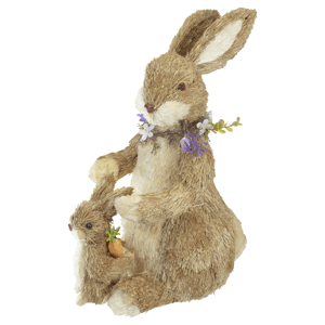Northlight 14in. Mommy & Baby Easter Bunny Rabbit Figure