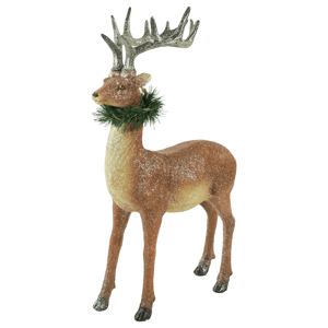 Northlight Standing Glittered Christmas Reindeer with Neck Wreath