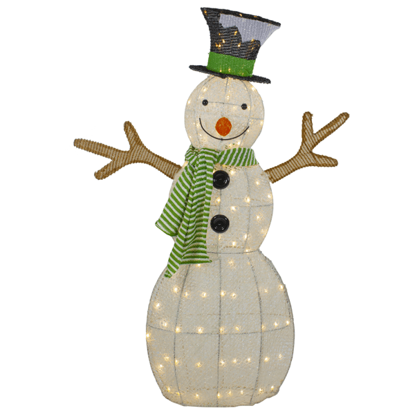 Northlight LED Snowman w/ Top Hat & Scarf Outdoor Christmas Decor