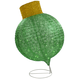 Northlight LED Green Tinsel Onion Outdoor Christmas Ornament