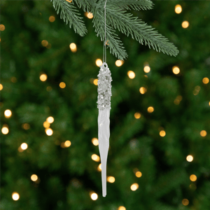 Northlight Sequined & Beaded Icicle Glass Christmas Ornament