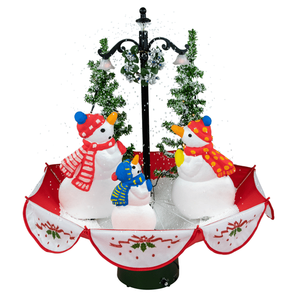 Northlight LED Musical Snowmen in Umbrella Base Christmas Decor
