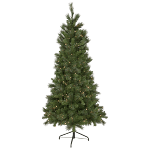 Northlight 6.5ft. Pre-Lit Medium Beaver Pine Christmas Wall Tree