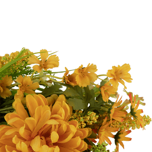 Northlight 24in. Yellow Peony Artificial Fall Harvest Twig Wreath alternate view