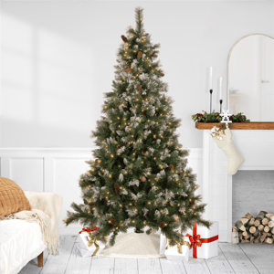 Northlight Real Touch(tm) 7.5ft. Pre-lit Snow Pine Christmas Tree alternate view