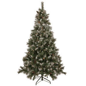 Northlight Real Touch(tm) 7.5ft. Pre-lit Snow Pine Christmas Tree