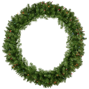 Northlight 36in. Multi Lights Rockwood Pine Christmas Wreath