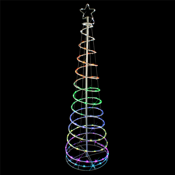 Northlight 6ft. LED Color Changing Outdoor Spiral Christmas Tree