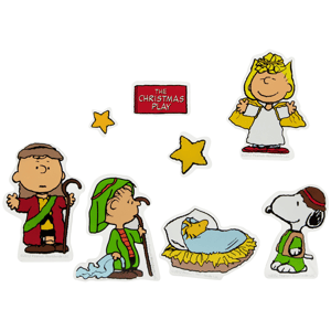 Northlight 8pc. Peanuts(tm) Christmas Nativity Window Cling Decor