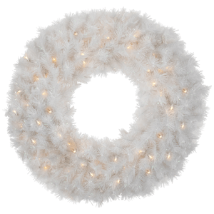 Northlight 36in. LED White Alaskan Pine Christmas Wreath
