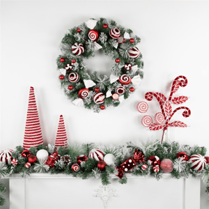 Northlight 6ft. Flocked Pine Christmas Garland with Ornaments