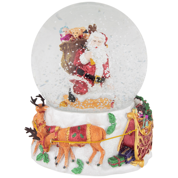 Northlight Santa Delivering Gifts Musical Christmas Snow Globe