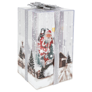 Northlight Musical Santa Snowing Gift Box Christmas Decor