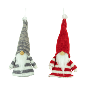 Northlight 2pc. Striped Gnome Plush Christmas Ornaments