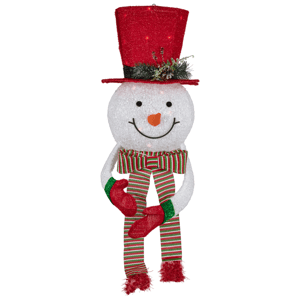 Northlight Lighted Snowman with Red Top Hat Christmas Tree Topper