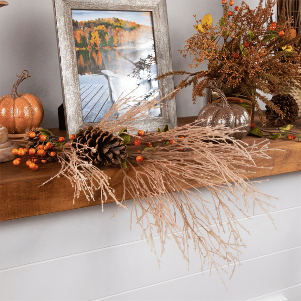 Northlight 35in. Fountain Grass Artificial Fall Harvest Spray alternate view