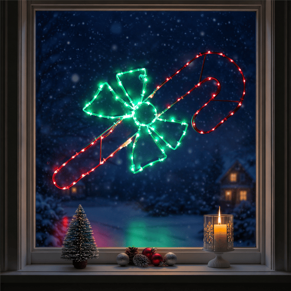 Northlight LED Candy Cane with Bow Outdoor Christmas Decoration