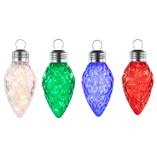 Northlight 9ft. LED C9 Style Faceted Twinkle Christmas Lights