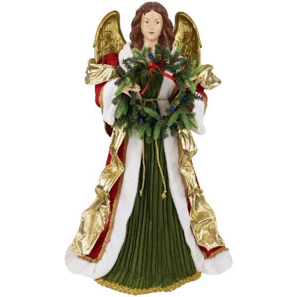 Northlight 3ft. Angel Christmas Tree Topper with Wreath