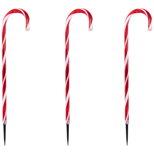Northlight LED Red & White Candy Cane Pathway Markers -  Set of 8